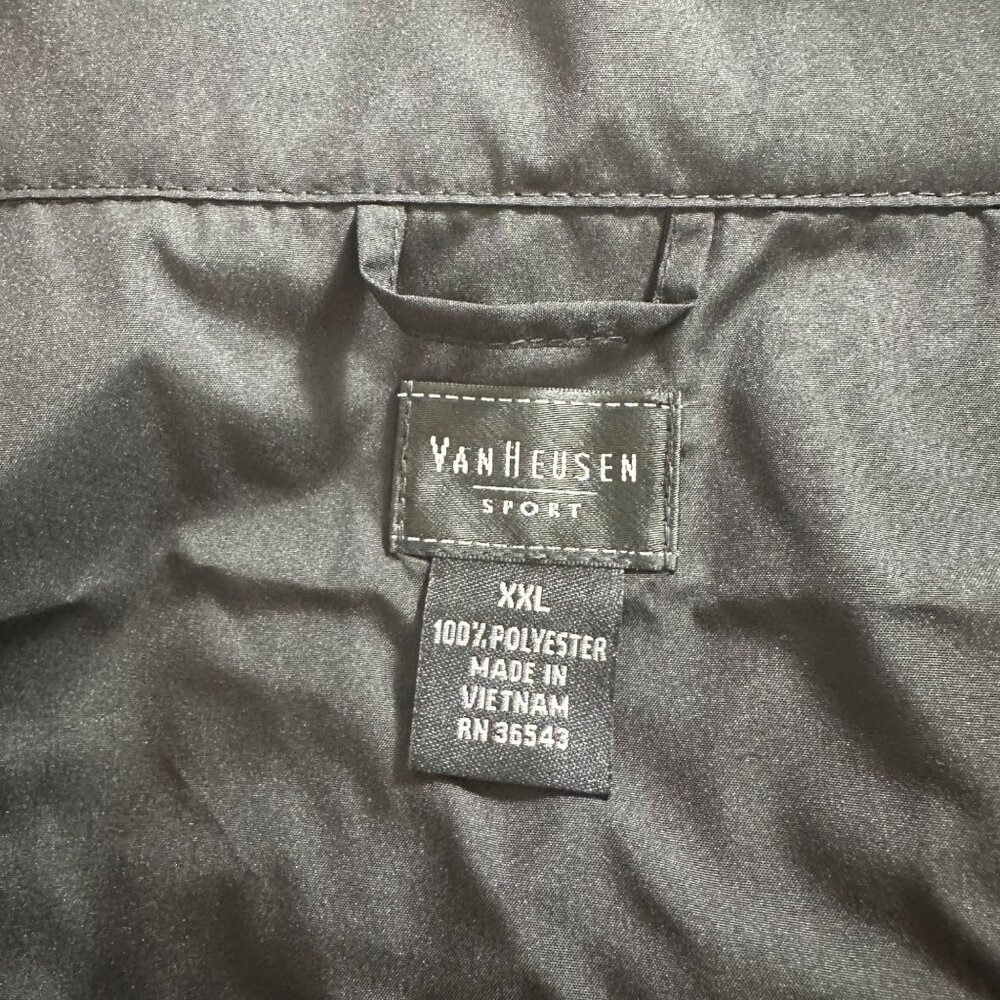 Van Heusen Sport Packable Hooded Windbreaker Jacket XXL Black Gorpcore Outdoor - Picture 3 of 8